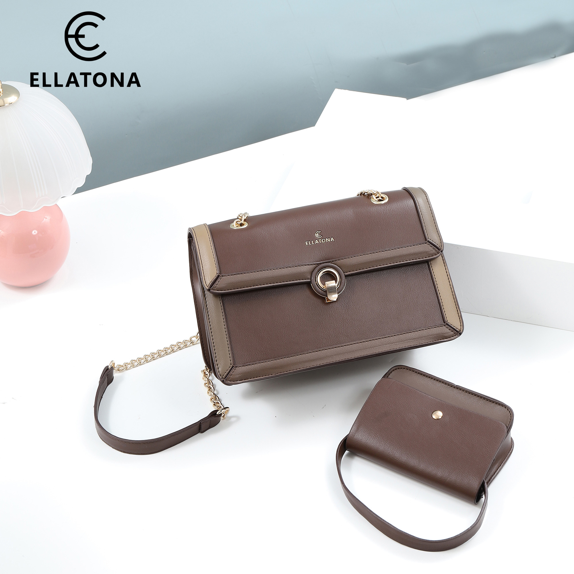 Top Handle Bag and Mini Pouch